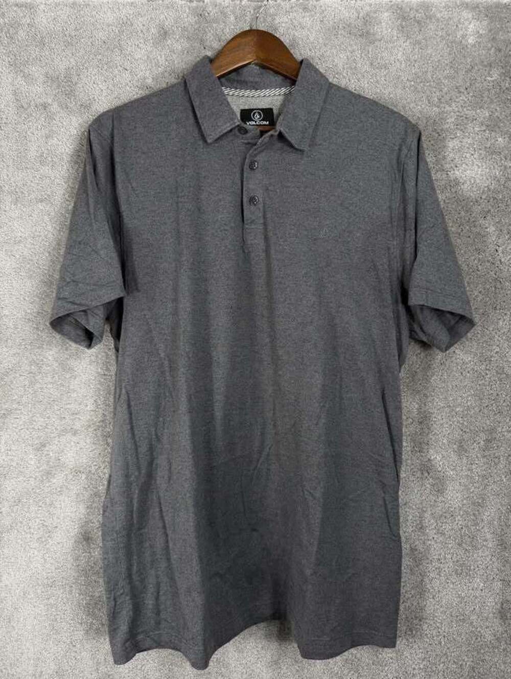 Volcom Men’s Polo Short Sleeve Shirt Gray Size XL